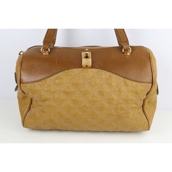 Marc Jacobs Satchel Bowler Bag Brown Leather Quilted Leather - Picture 3 of 14